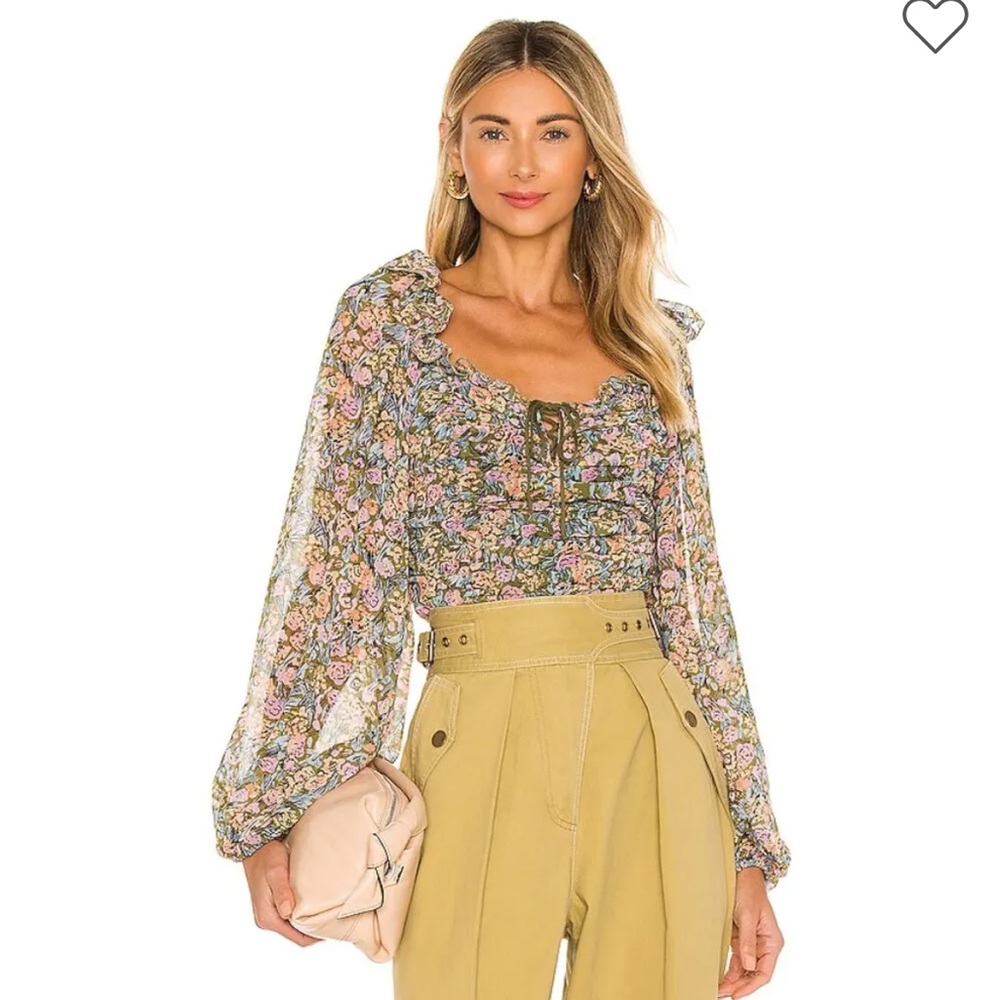 Free People Mabel Printed Blouse